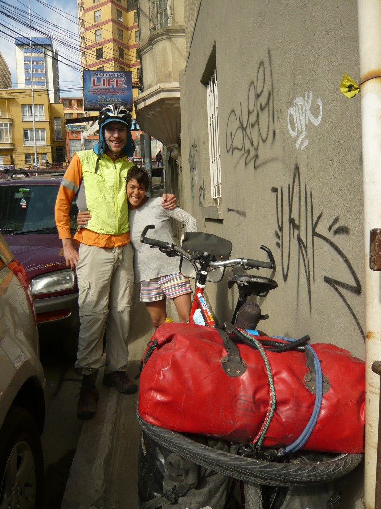 David (Australie) et Mishiko (Vénézuela) à la casa de ciclistas